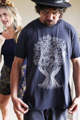 Organic Cotton Unisex Tee - Interconnection Print