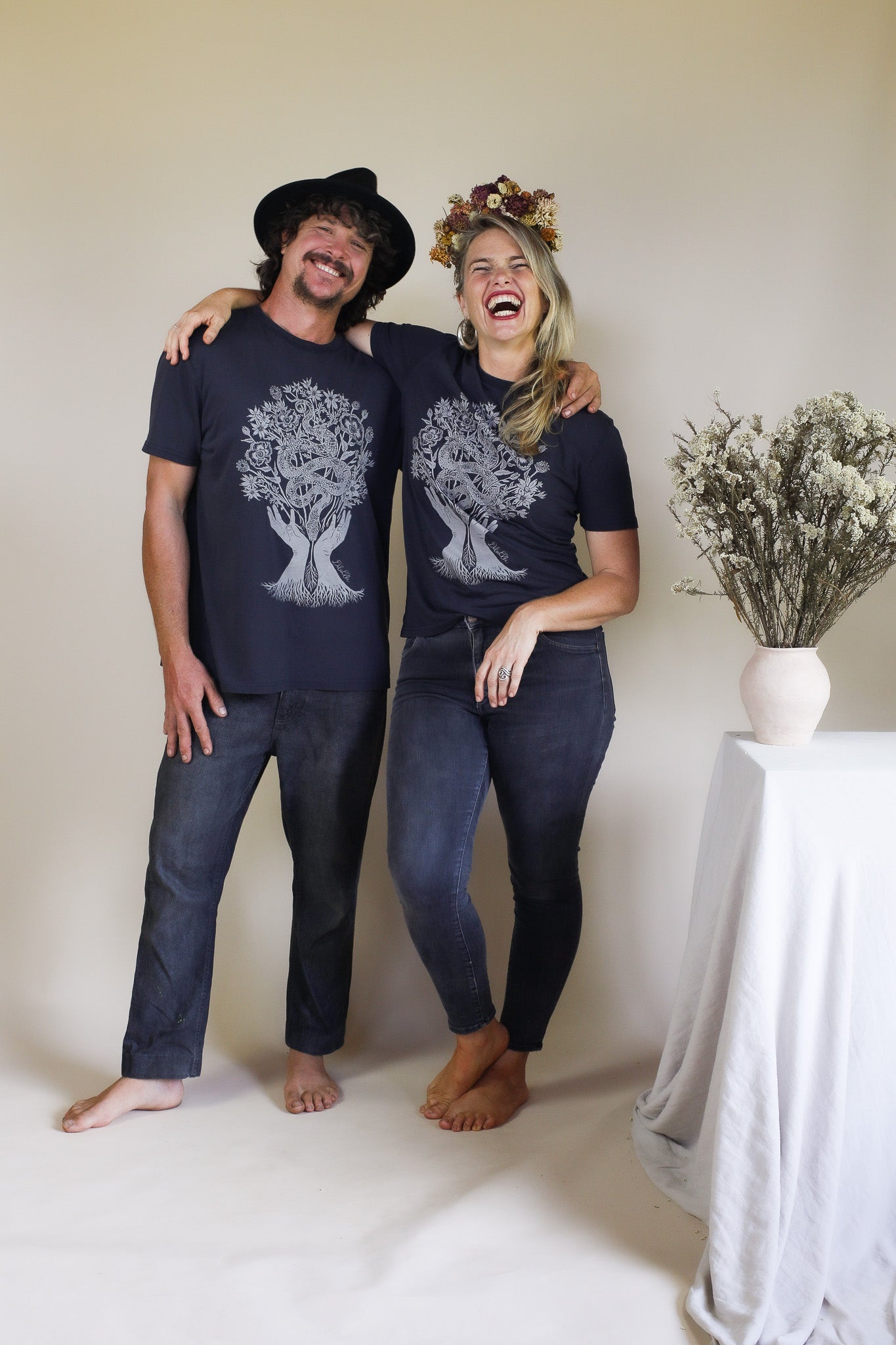 Organic Cotton Unisex Tee - Interconnection Print