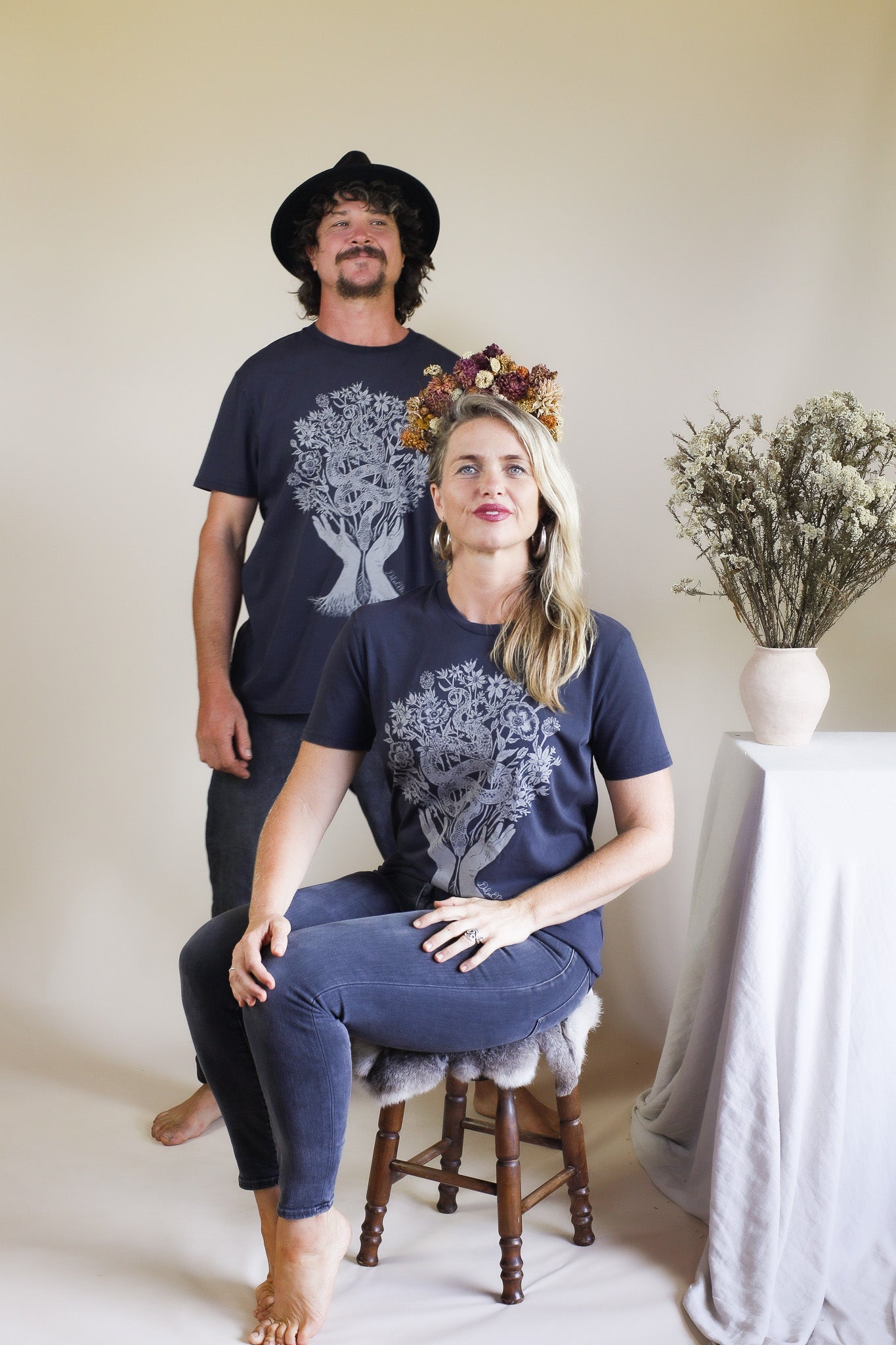 Organic Cotton Unisex Tee - Interconnection Print